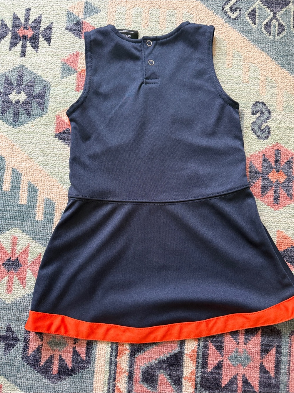 Navy & Orange Embroidered Bear Patch Sweatshirt - Picture 3 of 4